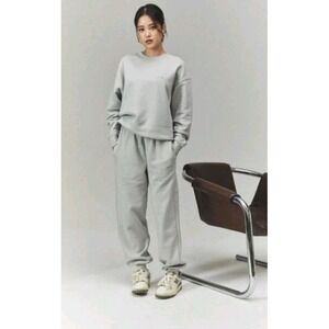 Little Puffy L Uniform Sweatpants Joggers Fog Sz Large Michelle Choi Loungewear